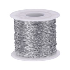 Metallic Cord 1mm 109 Yards Tinsel Rope Thread String Silver