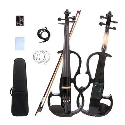 Electric Viola 16 inch Solid Wood Viola with Ebony Fittings,Case and Accessories