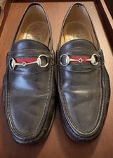 Gucci Horsebit Loafers Brown Men 11.5 D Leather Slip-On Dress Italy Snafflebit
