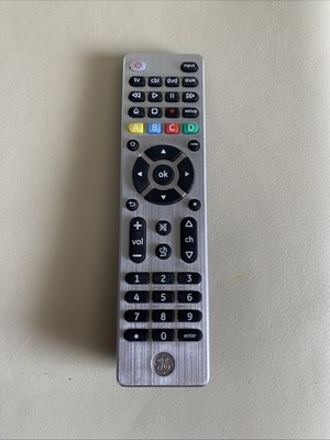 GE General Electric 33709 4 Device Universal Remote Control Silver Genuine