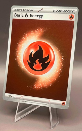 002 Basic Fire Energy - Mega Evolution Reverse Holo NM Pokemon