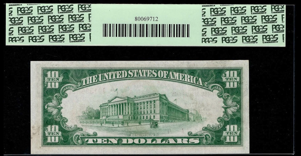 1929 $10 Fr. 1860-A Federal Reserve Note Boston District PCGS 65 PPQ GEM NEW AHC - Image 2 of 4