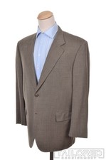 ISAIA Napoli Brown Plaid Check Wool Sport Coat Blazer Jacket - EU 58 / US 48 R