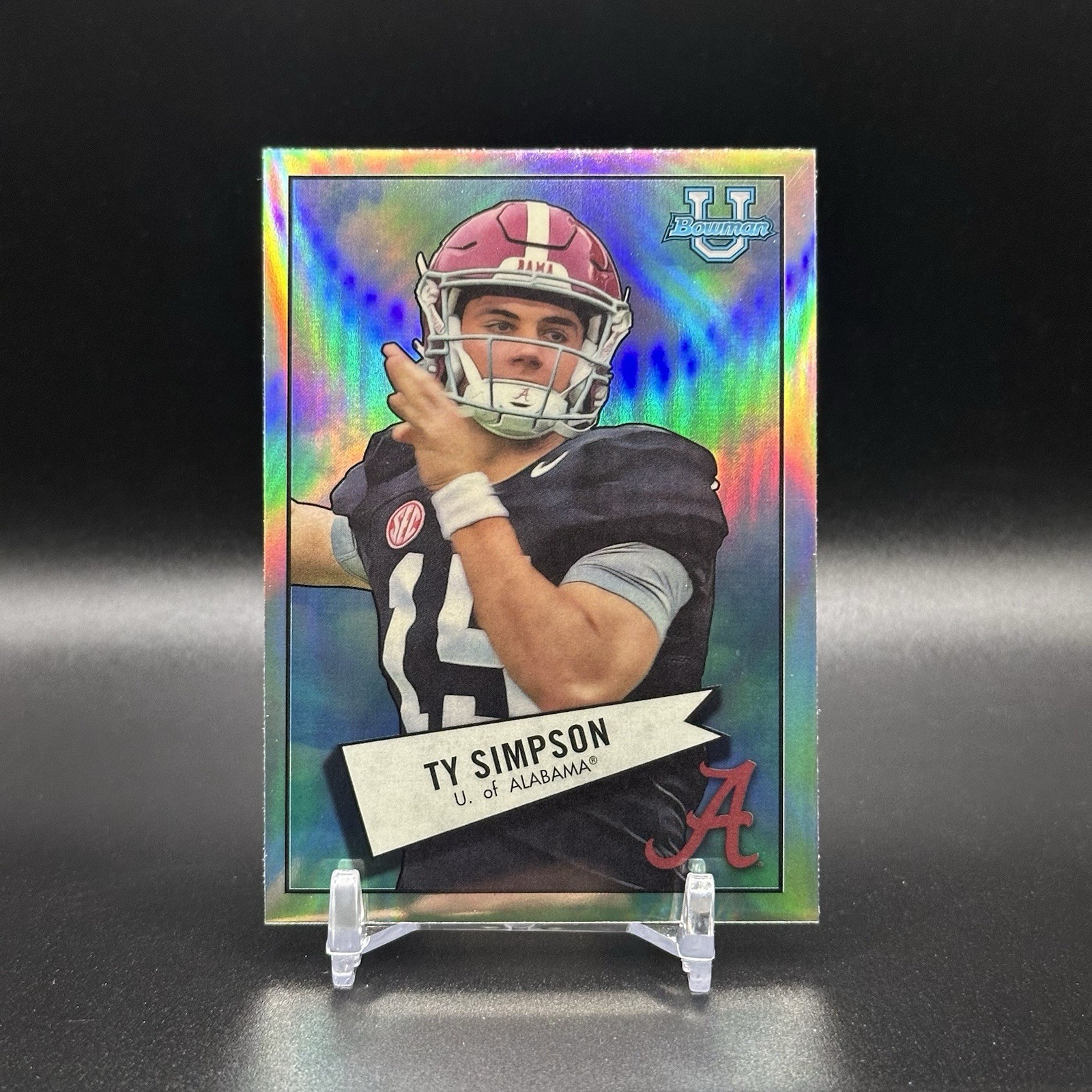 2022 Bowman University Chrome 1952 Retro #52BF-27 Ty Simpson Refractor 🔥🔥🔥