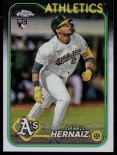 DARELL HERNAIZ 2024 TOPPS CHROME UPDATE REFRACTORS RC OAKLAND ATHLETICS #USC21