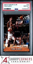 1999 STADIUM CLUB #43 TONI KUKOC BULLS HOF POP 3 PSA 10