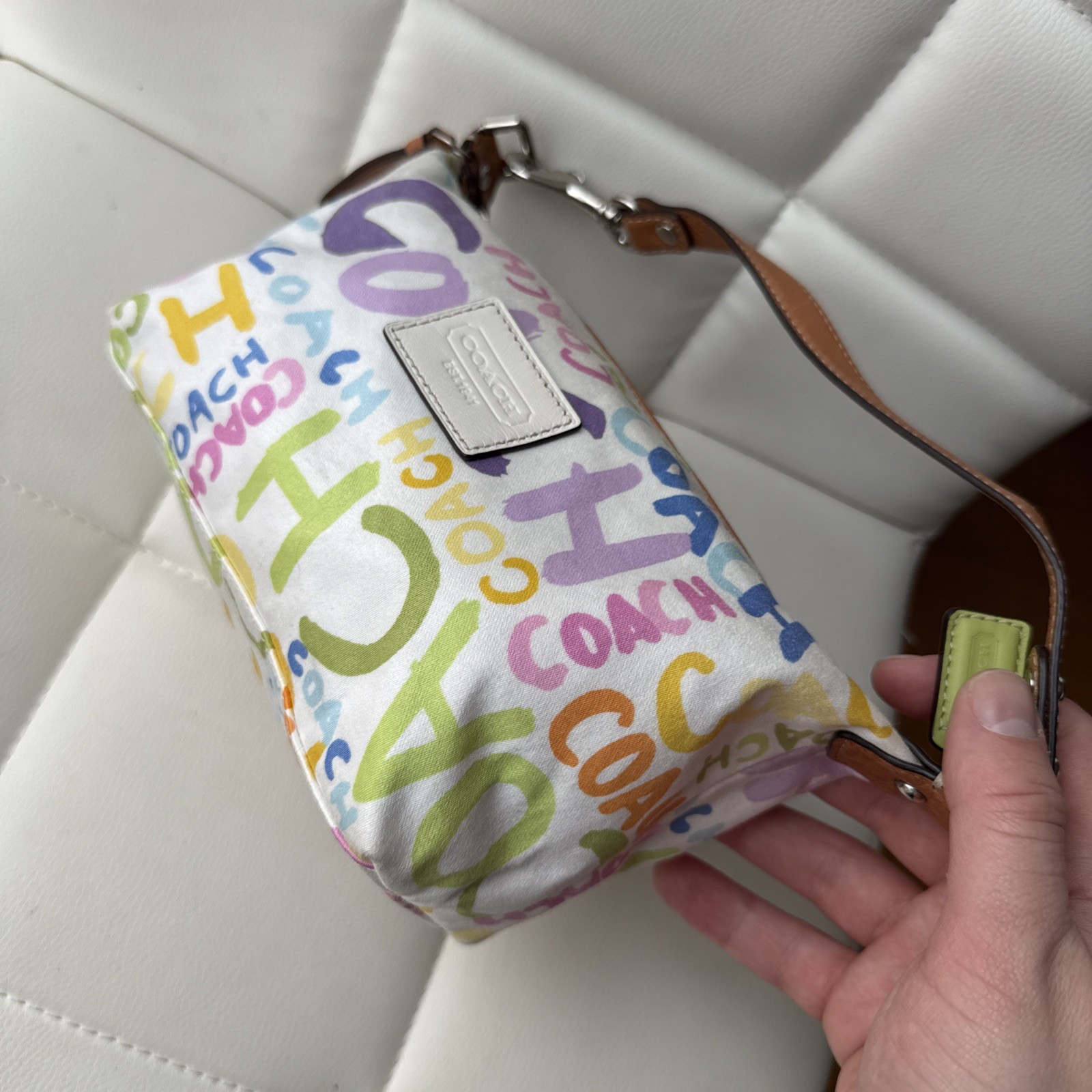 Coach Spring Hampton Scribble Graffiti Mini Hobo … - image 2