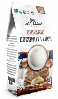 Just About Foods Organic Coconut Flour 1 lb Gluten Free Vegan