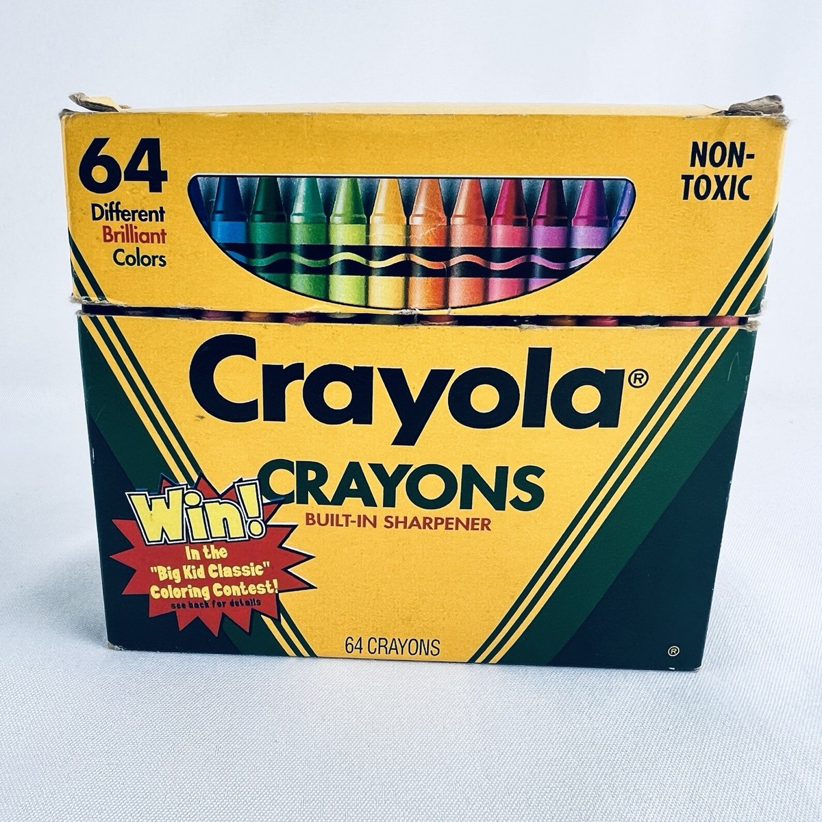 Vintage 1990 Crayola 64 Crayon Box - RARE Retired Colors - Indian
