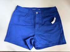 Old Navy Shorts Womens 10 Ultra Blue WOW High Rise 3 Stretch Denim Pocket NWT