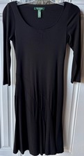 Lauren Ralph Lauren black flared bottom midi dress - Size PP - Free shipping