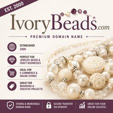 IvoryBeads.com Premium Domain Name Est. 2000 Registrar DynaDot.com