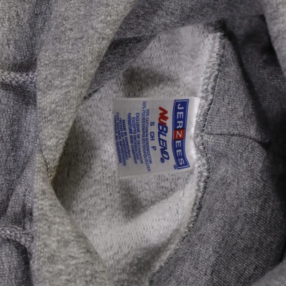 VTG NC State Wolfpack Hoodie Sweatshirt Mens S Gray Graphic NCAA College Jerzees - Image 3 of 4