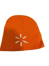 Walmart Associate Orange Embroidered Knit/ Beanie Spark Design BRAND NEW