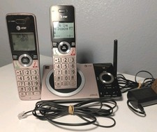 AT T Cordless Phone Answering System CL82229, DECT 6.0, Smart Call Blocker, Rose