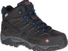 MERRELL WORK Men's Moab 2 Vent Mid Composite Toe Waterproof Work Boot Black - J1