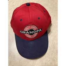 World's Greatest Grandpa Cap Snapback Trucker Baseball Hat Red Father's Day Red