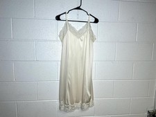 Vintage Cream Nighty Slip Dress Brand Unknown