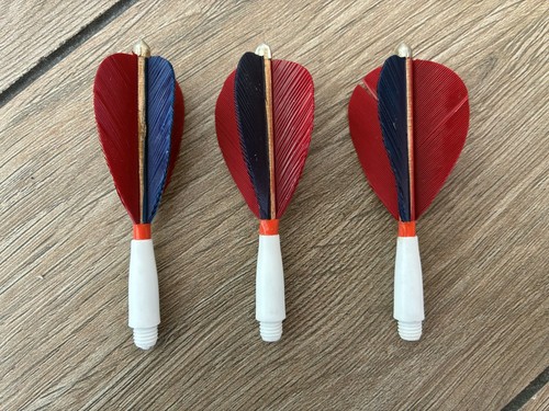 Vintage 1970s Dart Flights - Made in England by Regent w/Synthetic Feather
