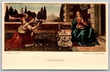 L Annuziazione, Mary, Gabriel Angel Firenze Galleria Uffizi Postcard Cartolina