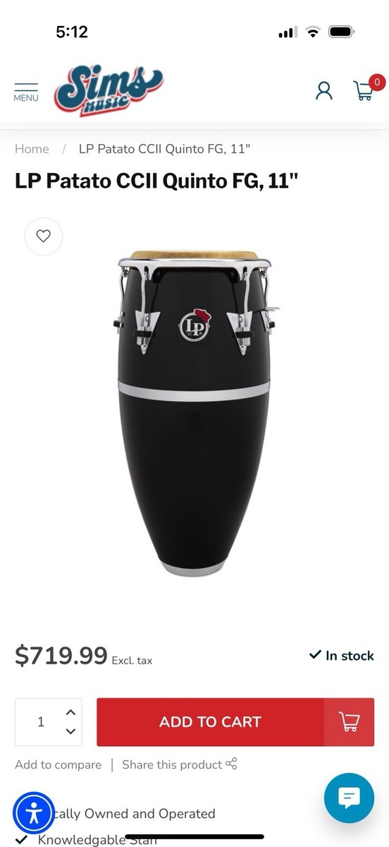 パーカッション・打楽器 LP Patato Model Conga LP Patato Fiberglass Quinto, Conga and Tumbadora | Steve