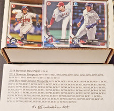 2018 Bowman Partial Set OHTANI ACUNA Paper 1-100, Prospects & Chrome 1-150