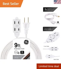 3-Outlet Power Strip, 9 Ft, White