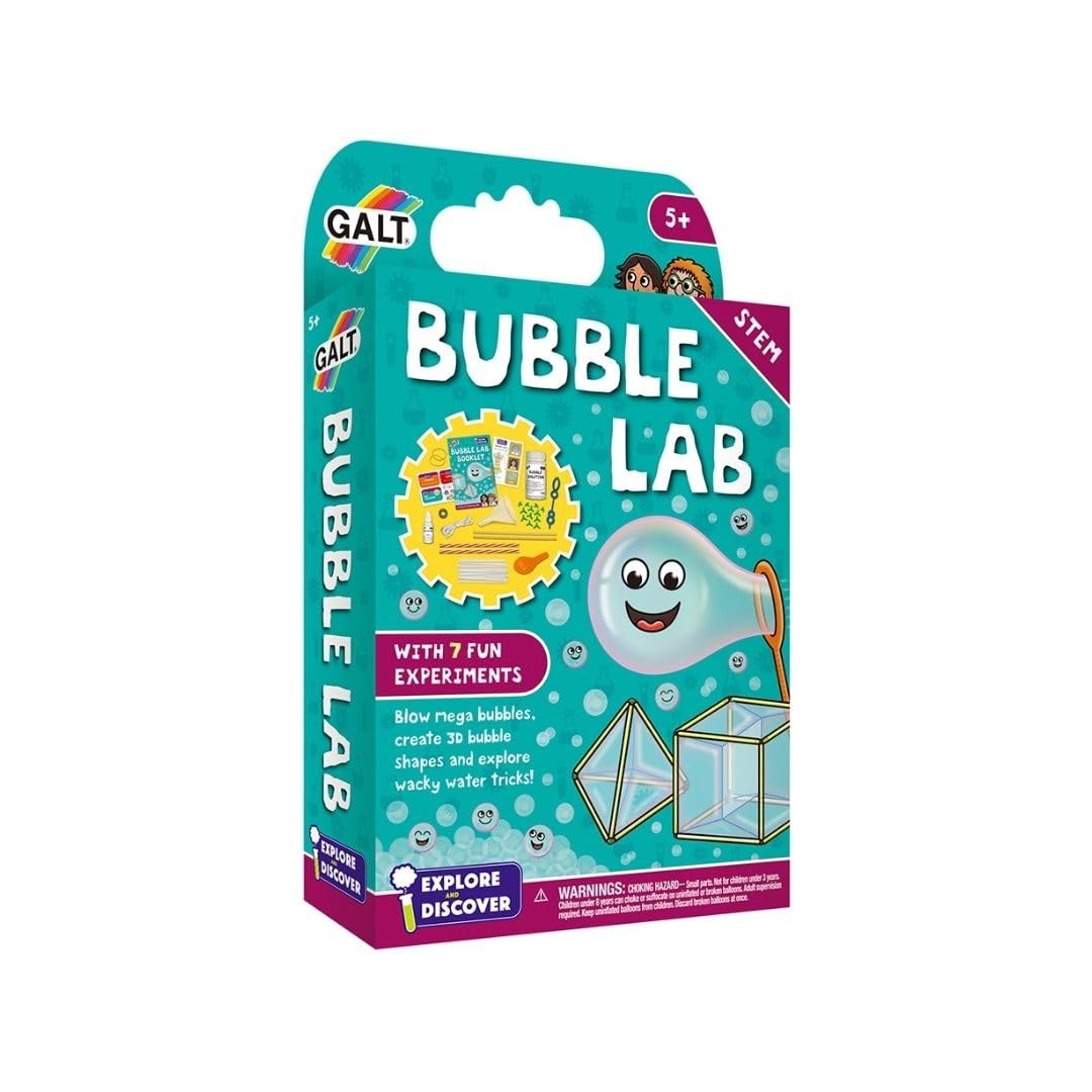 Galt Bubble Lab – Explore & Discover Science Kit with 7 Mittel, Multicolor