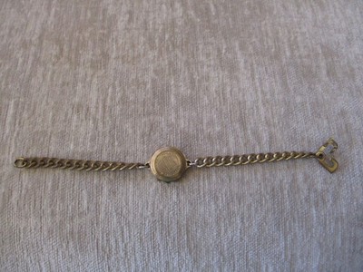 Vintage SOS Talisman Bracelet Gold/Brass Tone