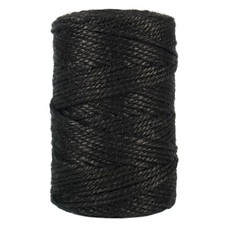 328 Feet 3mm Thick Natural Jute Twine, 3Ply Black Garden Twine Heavy Duty Ind...