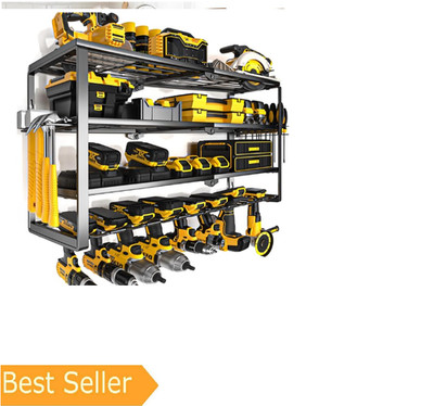 YYR 4 Layer Power Tool Organizer Wall Mount, Cordless Drill Hanger Storage Rack