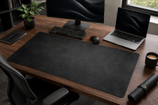 Extra Large Black Faux Leather Desk Mat 47x24 Mouse Pad Non-Slip Fast Shipping