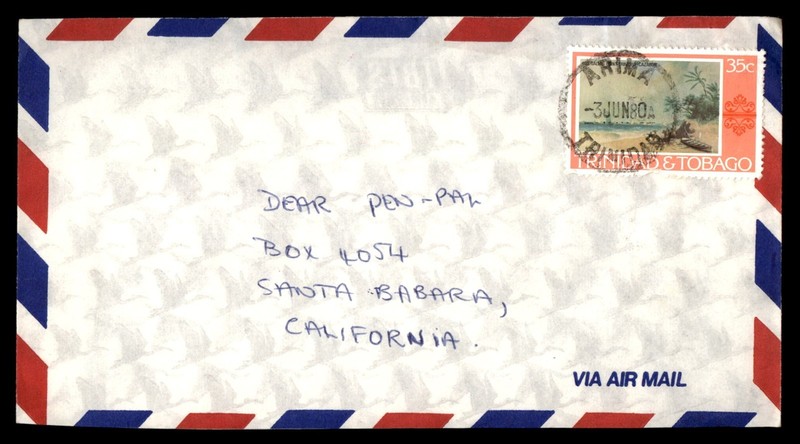 Mayfairstamps Trinidad and Tobago 1980 Arima to Santa Barbara CA Cover aaz_95201