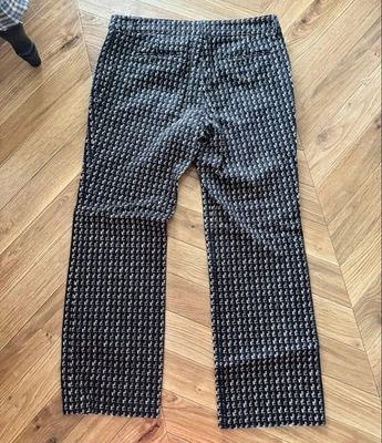 Pantalones largos vintage auténticos de Chanel con patrón geométrico en... - Imagen 1 de 4