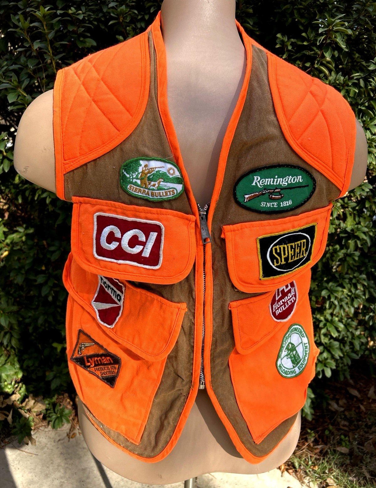 Vintage Foremost JCPenney Shooting Reloading Vest Patch Canv
