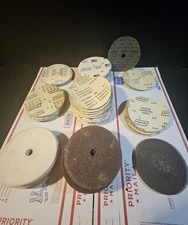 Lot of 236ct 7" Ceramic Edger Floor Sanding Discs Mixed Grit With Pads, Screens