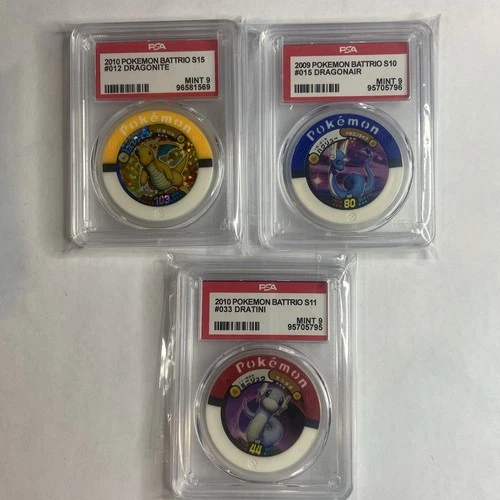 PSA 9 Pokémon Battrio #033 #015 #012 Dratini  Dragonair Dragonite Japanese Rare