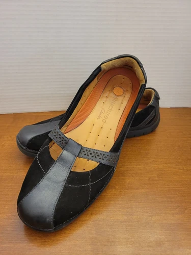Scarpe slip on Clarks nere destrutturate taglia 8N