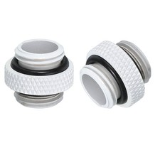 2pcs G1/4" Male to Male Connector, Soft Tube Extender Fitting, White
