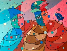 Acrylic on canvas, 2023, 80 x 60 cm, direct workshop, B Jost