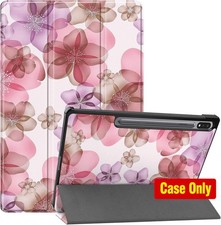 Case for Galaxy Tab S7 FE 12.4, S7 Plus 12.4 - Auto Sleep/Wake Feature, Flower D