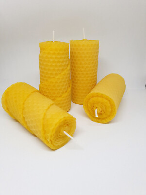Handmade Beeswax Candles - 100% Natural Wax, Hand-Rolled.