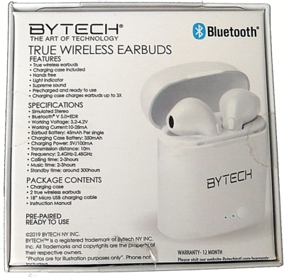 Bluetooth Headphone Bytech True Wireless Earbuds Bytech IHome XT