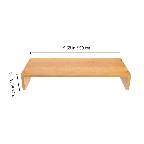 Laptop Screen Stand Wood Desk Shelf Riser Monitor Height Raiser - Afbeelding 4 van 12