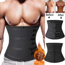Men Waist Trainer Corset Sauna Sweat Weight Loss Body Shaper Sport Slimming Belt