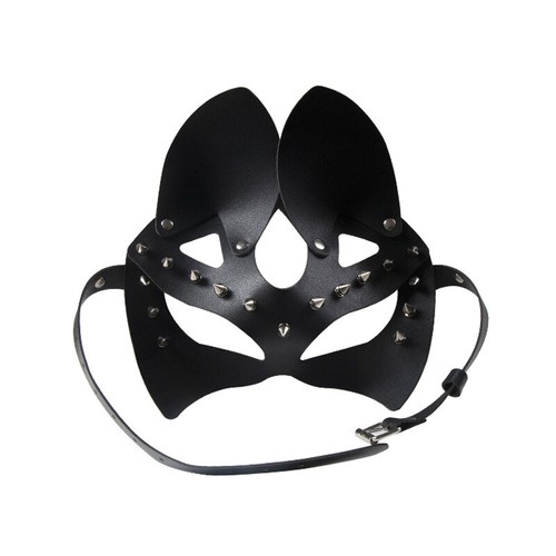 Women Half Mask Nightclub Party Costume PU Blindfold Cosplay Mardi Gras Mask - Picture 3 of 14