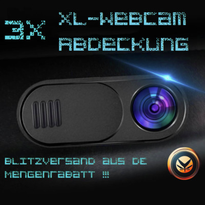 3 St. XL Webcam Schutz | Privacy Cover | Handy Tablet AntiSpy groß Top Quali