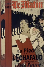 FRENCH AFFICHE from LE MATIN POSTER man to be EXECUTED collector's  20x30