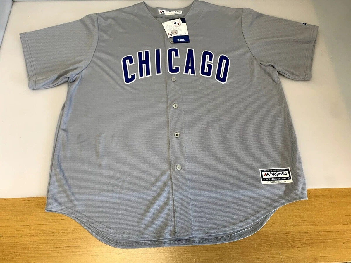 Chicago Cubs Javier Baez Cool Base 2XL Gray Jersey NWT New