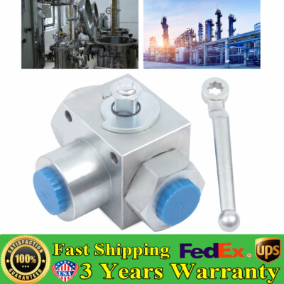 3/4'' NPT 3 Way Ball Valve 3 Ways Ball Valve Hydraulic Female Type For Oil